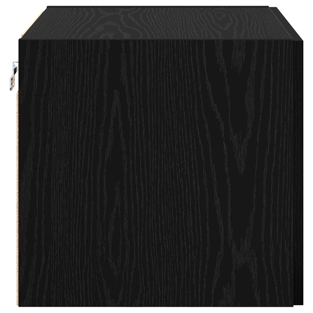 Veggskap Veggmontert Svart eik 50 x 42.5 x 40 cm Konstruert tre