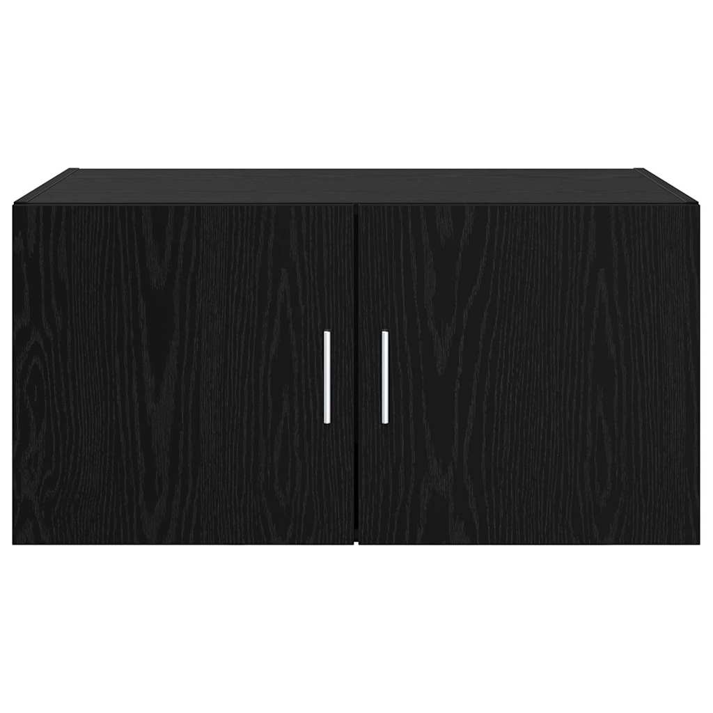 Veggskap Veggmontert Svart eik 80 x 42.5 x 40 cm Konstruert tre