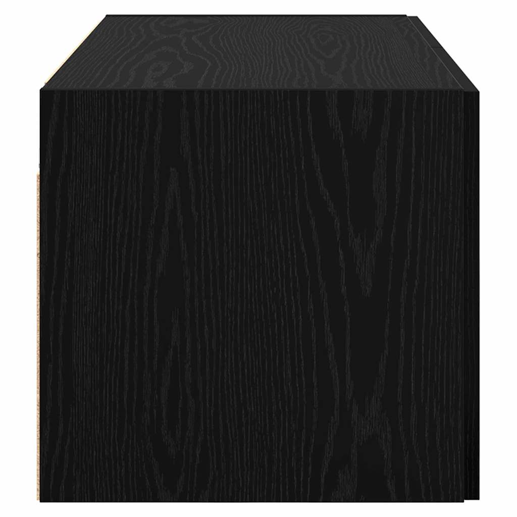 Veggskap Veggmontert Svart eik 80 x 42.5 x 40 cm Konstruert tre