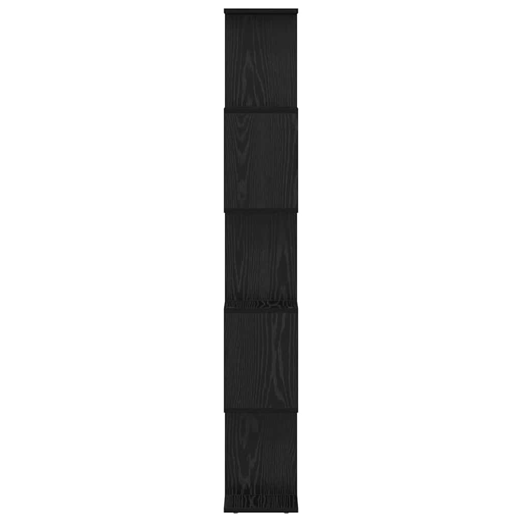Bokskap Svart Eik 70 x 24 x 161 cm Konstruert tre