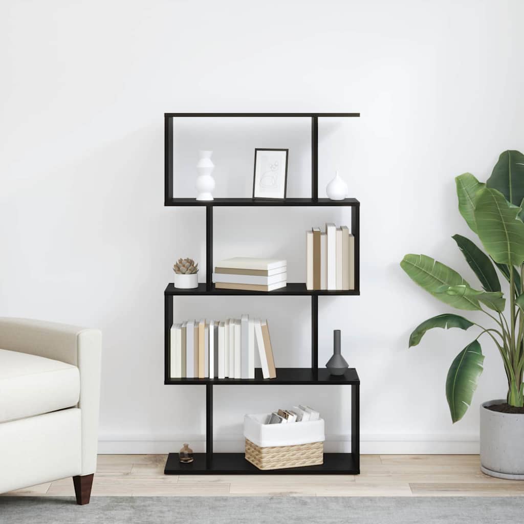 Bokskap Svart Eik 70 x 24 x 129 cm Konstruert tre