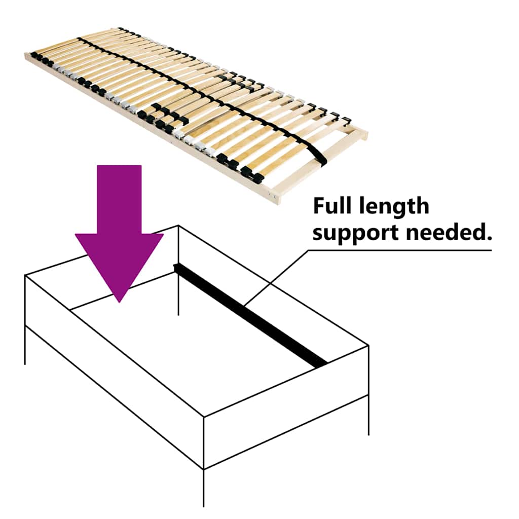 Lamelbunn Brun 70 x 190 cm Massiv bøk