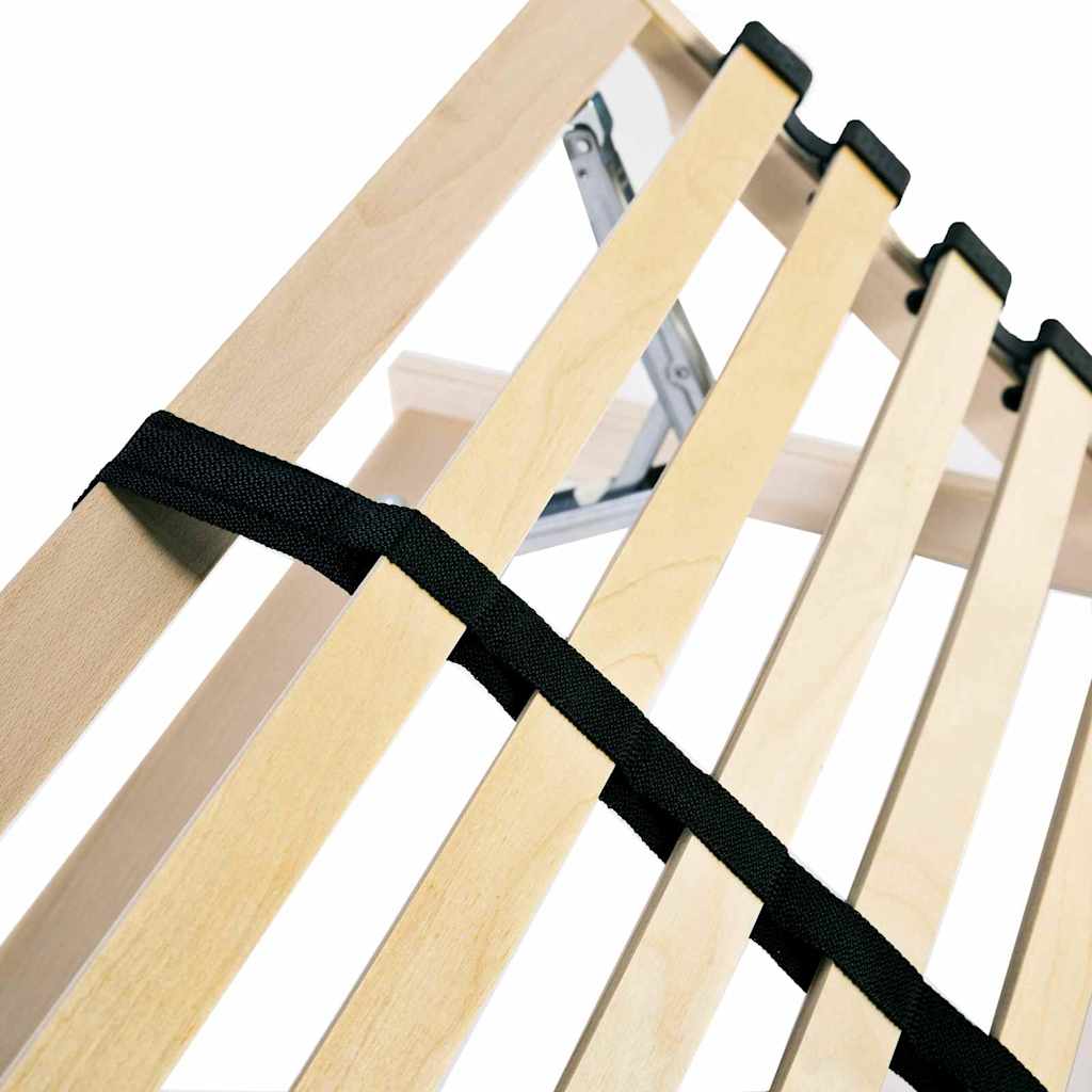 Lamelbunn Brun 90 x 190 cm Massiv bøketre