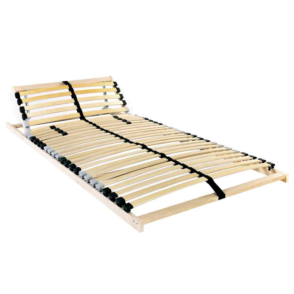 Lamelbunn Brun 90 x 190 cm Massiv bøketre