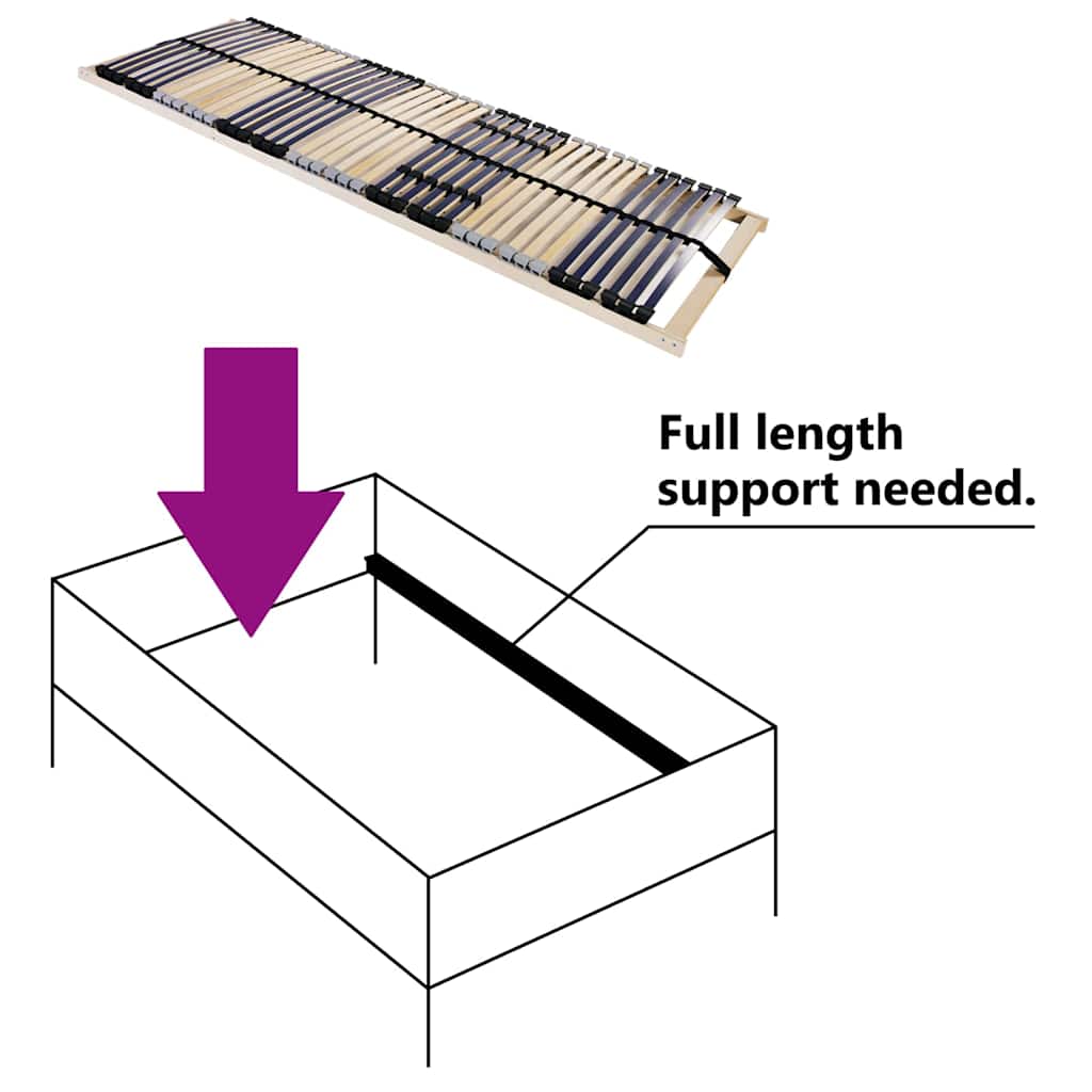 Lamelbunn Brun 70 x 190 cm Massiv bøk