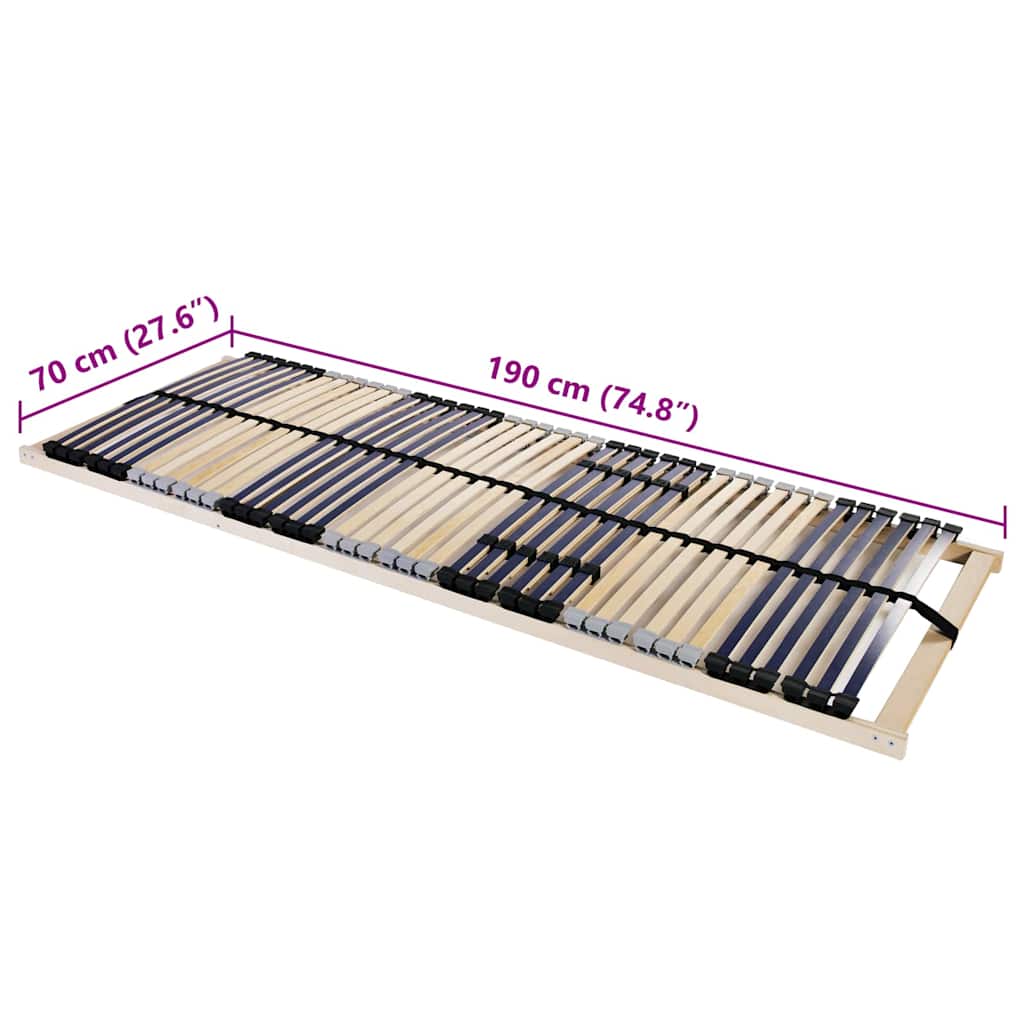 Lamelbunn Brun 70 x 190 cm Massiv bøk