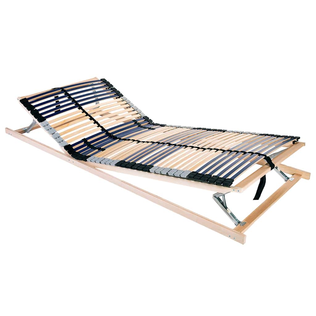 Lamelbunn Brun 80 x 190 cm Massiv bøketre