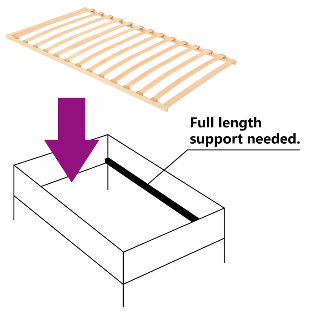 Lamelbunn Brun 100 x 190 cm Massiv bøk