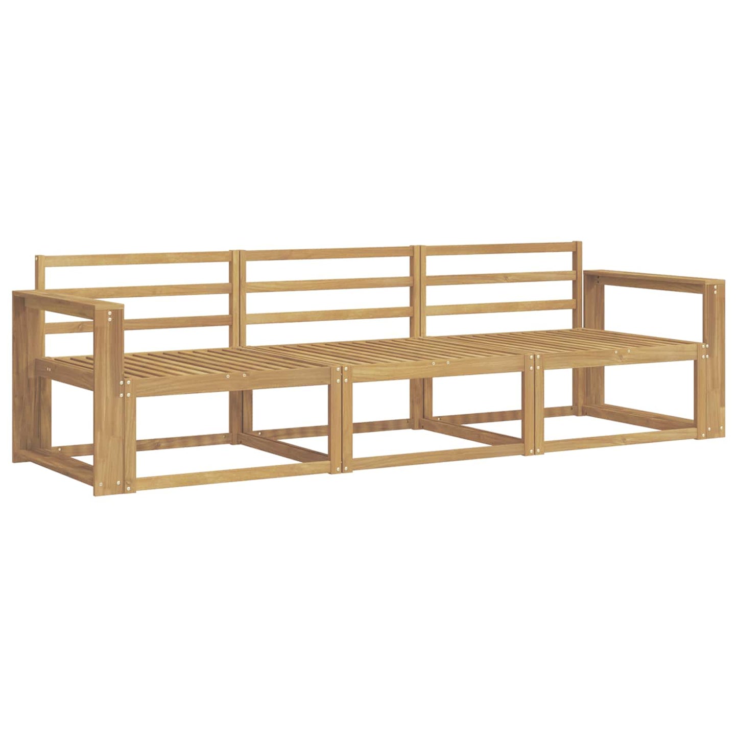 Utendørs sofa-sett 3 pcs Hvit 257,5 x 83 x 73 cm