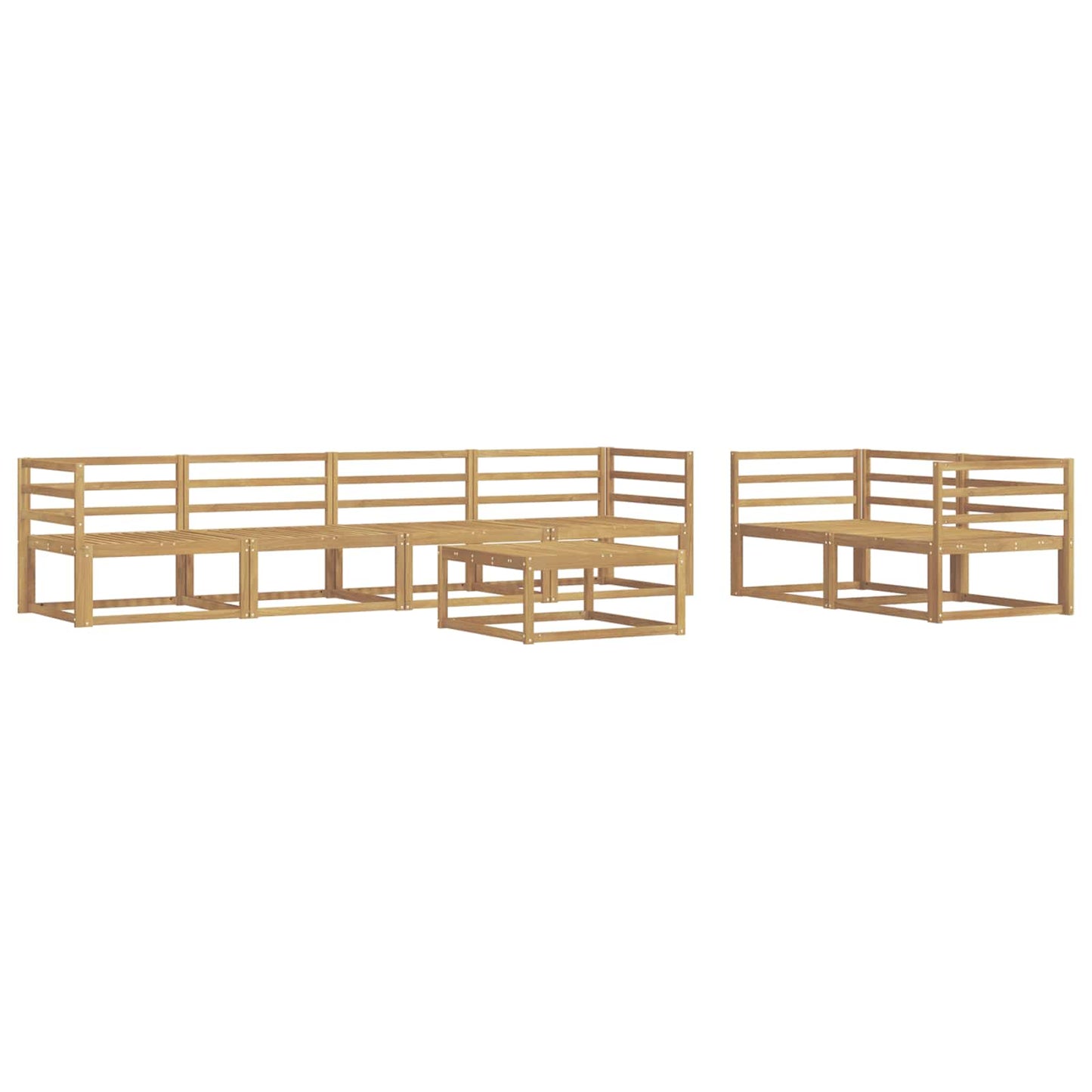 Utendørs sofa-sett 7 pcs Hvit
