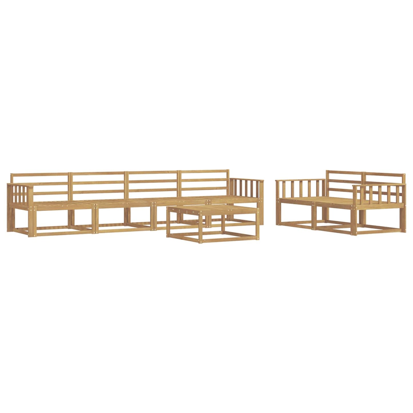 Utendørs sofa-sett 7 pcs Hvit