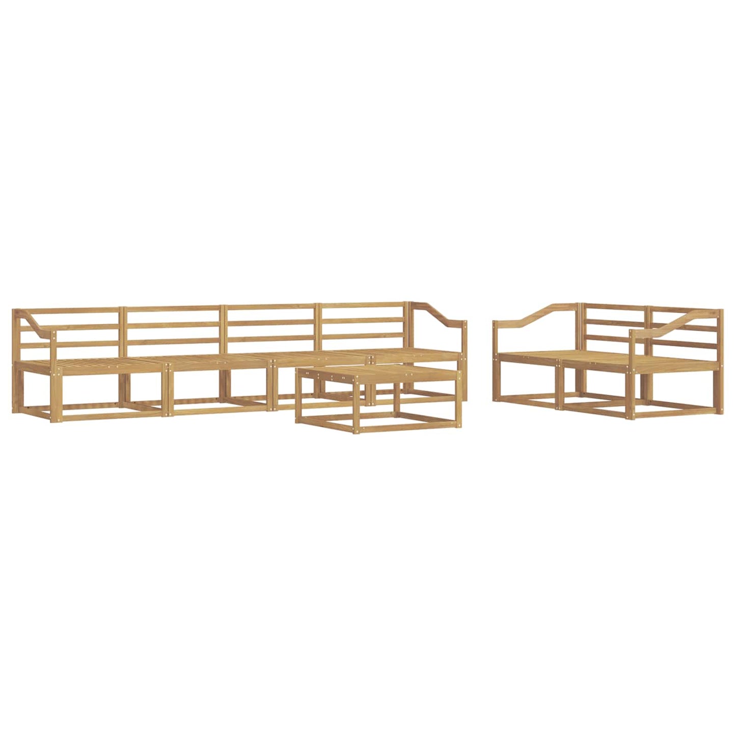 Utendørs sofa-sett 7 pcs Hvit