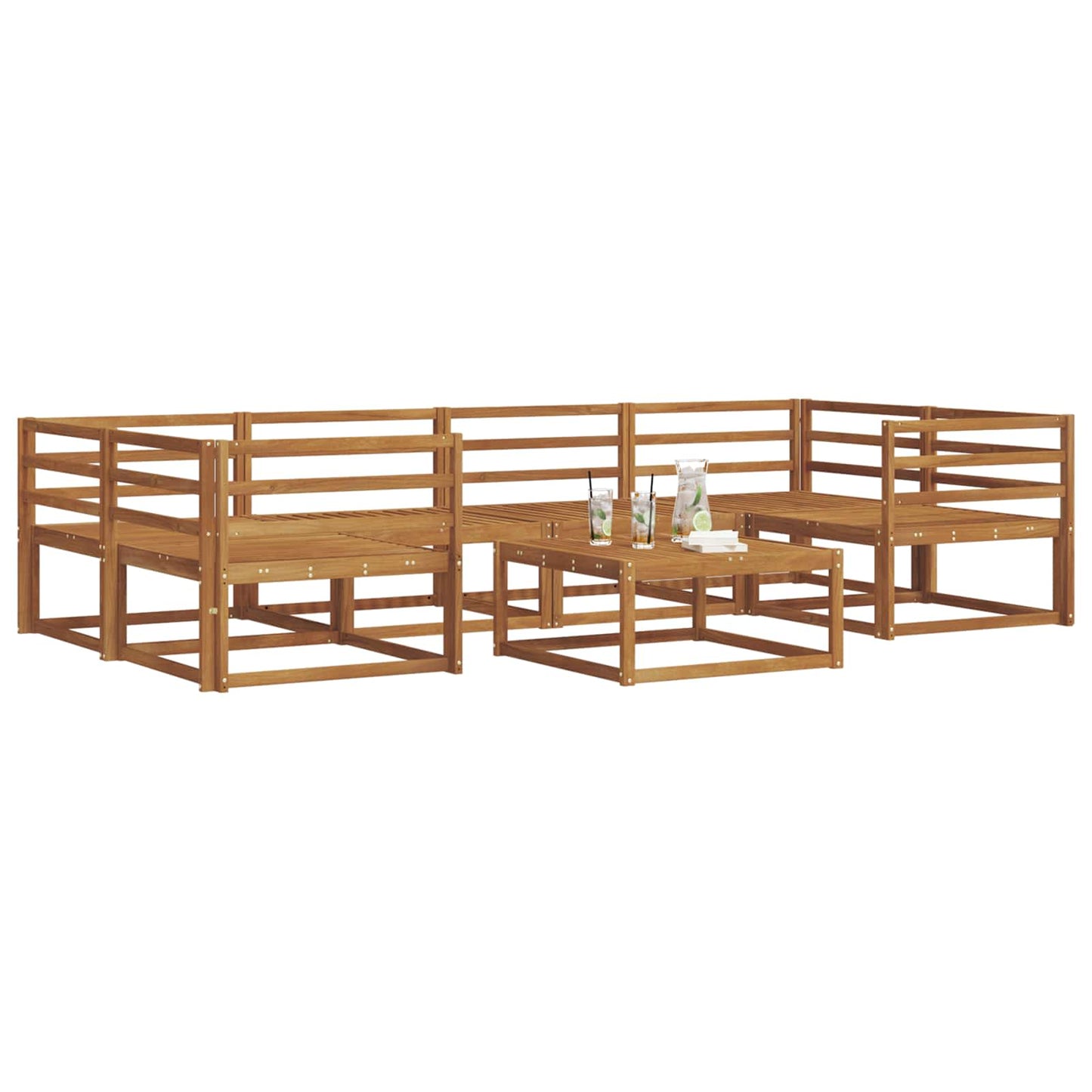 Utendørs sofa-sett 7 pcs Hvit