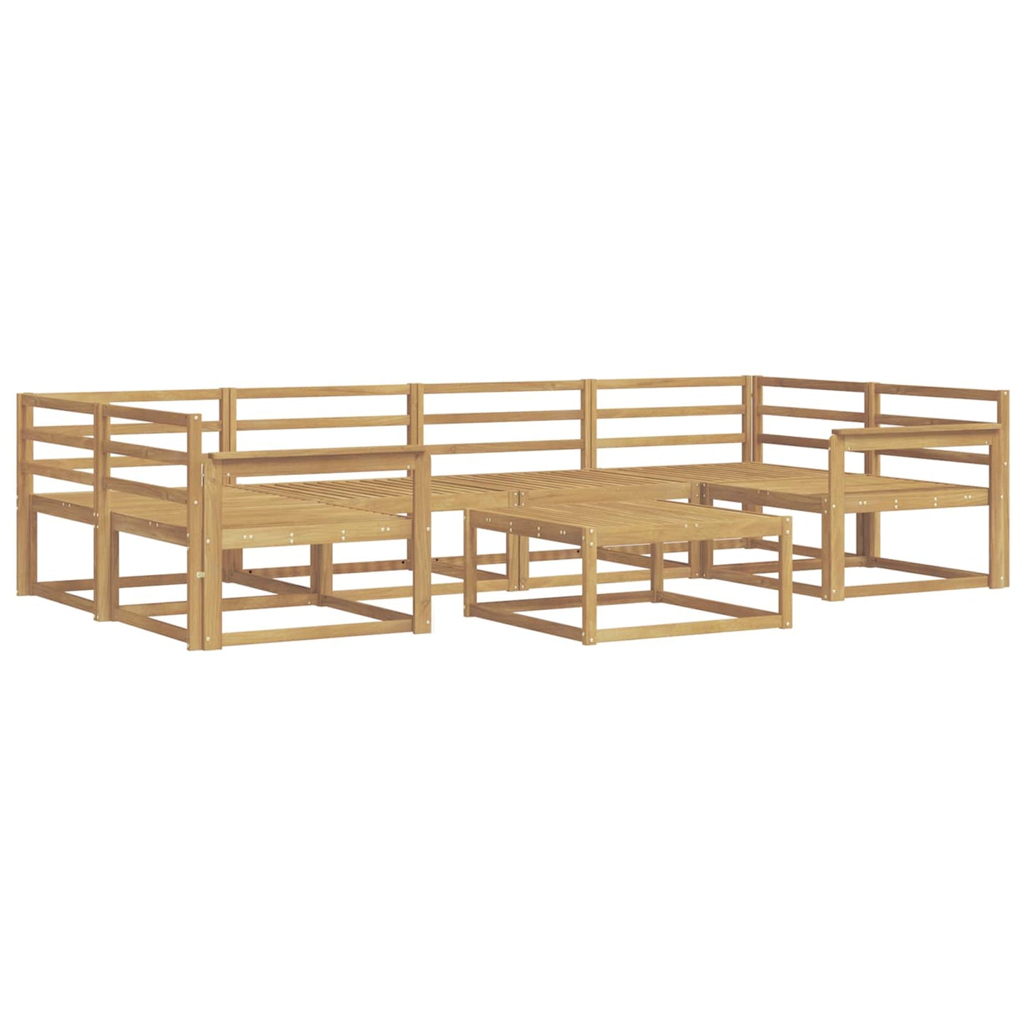 Utendørs sofa-sett 7 pcs Hvit