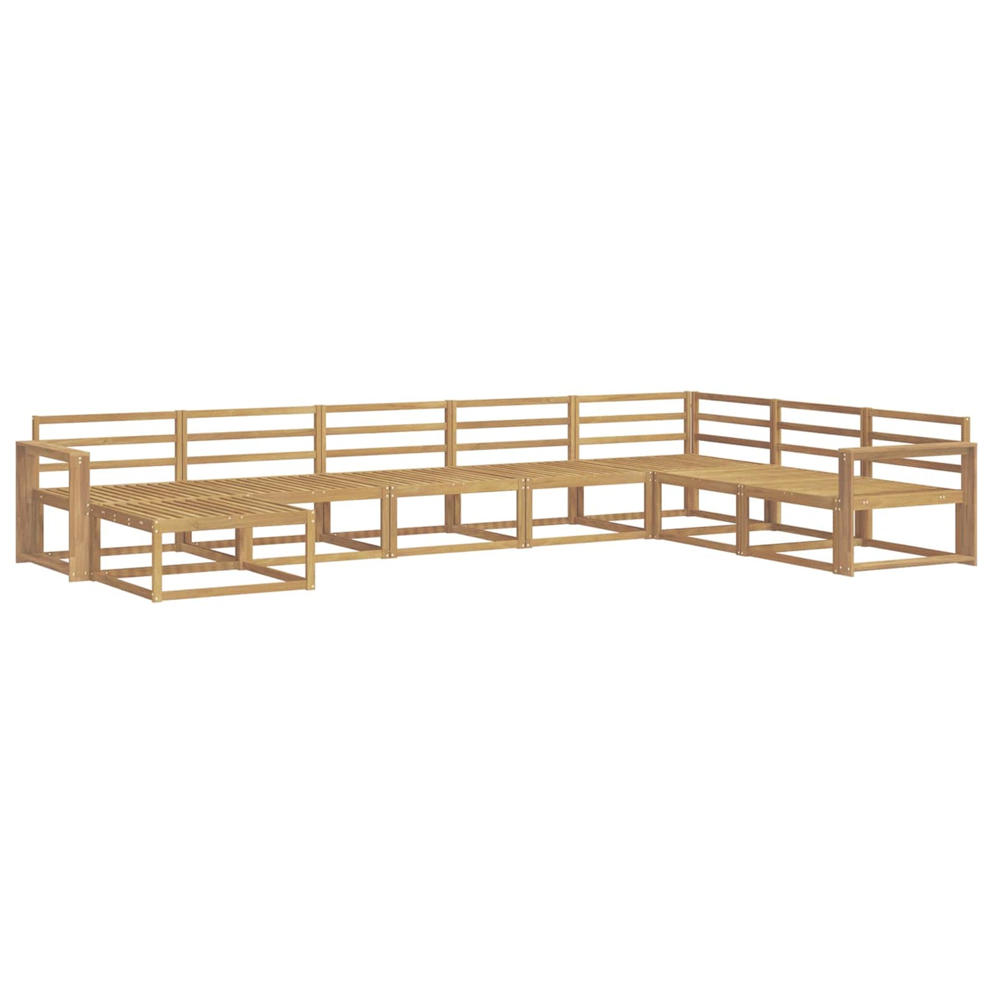 Utendørs sofa-sett 8 pcs Hvit Solid akasietre