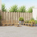 Utendørs sofa-sett 9 pcs Hvit 59 x 59 x 37 cm Solid akasietre