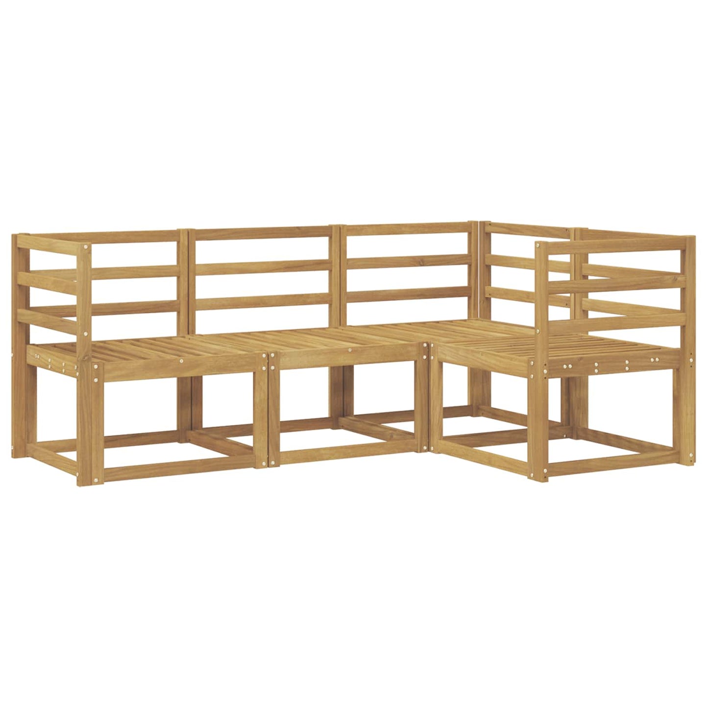 Utendørs sofa-sett 4 pcs Hvit 185,5 x 126,5 x 73 cm