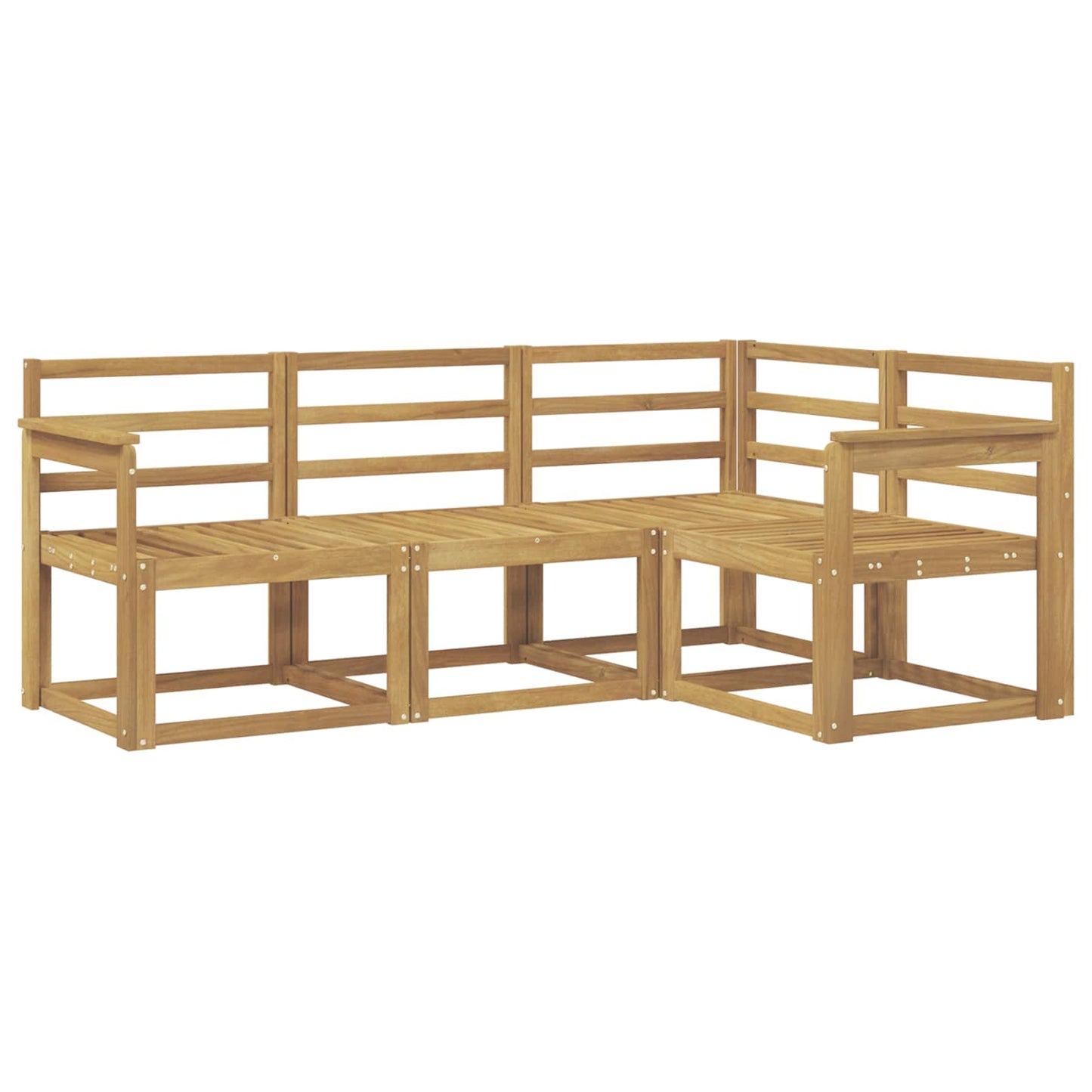 Utendørs sofa-sett 4 pcs Hvit 187,5 x 128,5 x 73 cm