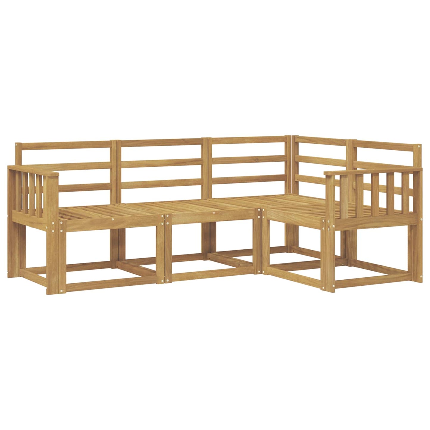 Utendørs sofa-sett 4 pcs Hvit 187,5 x 128,5 x 73 cm