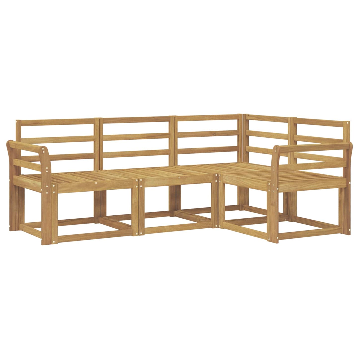 Utendørs sofa-sett 4 pcs Hvit 190 x 130,5 x 73 cm