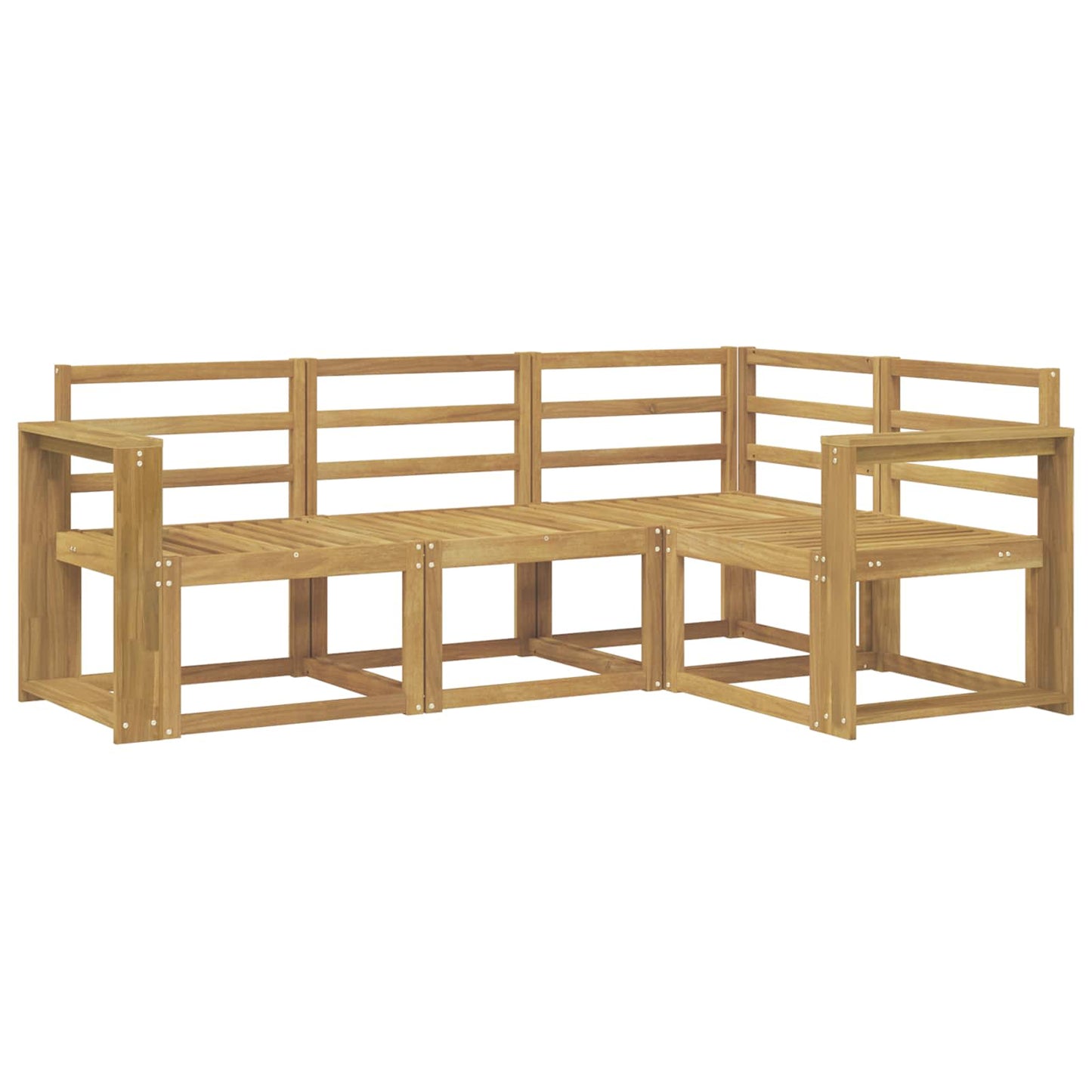 Utendørs sofa-sett 4 pcs Hvit 191,5 x 132,5 x 73 cm