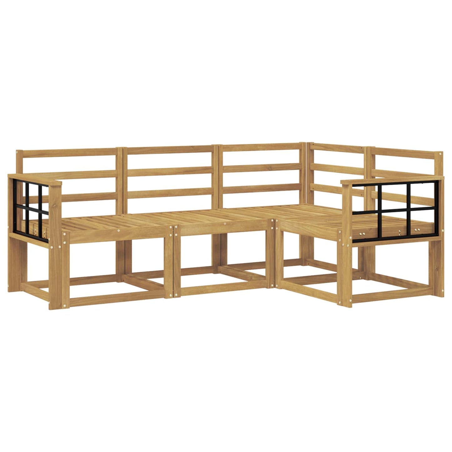 Utendørs sofa-sett 4 pcs Hvit 187,5 x 128,5 x 73 cm