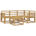 Utendørs sofa-sett 5 pcs Hvit 59 x 59 x 37 cm Solid akasietre