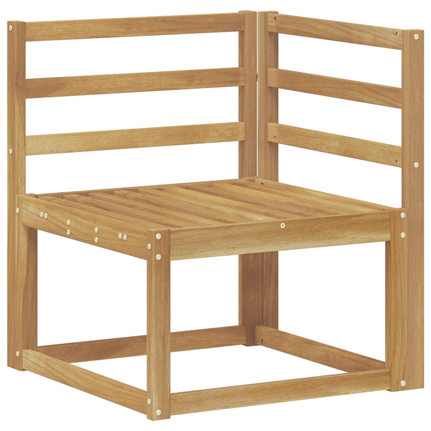 Utendørs sofa-sett 7 pcs Hvit Solid akasietre