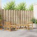 Utendørs sofa-sett 6 pcs Hvit Solid akasietre