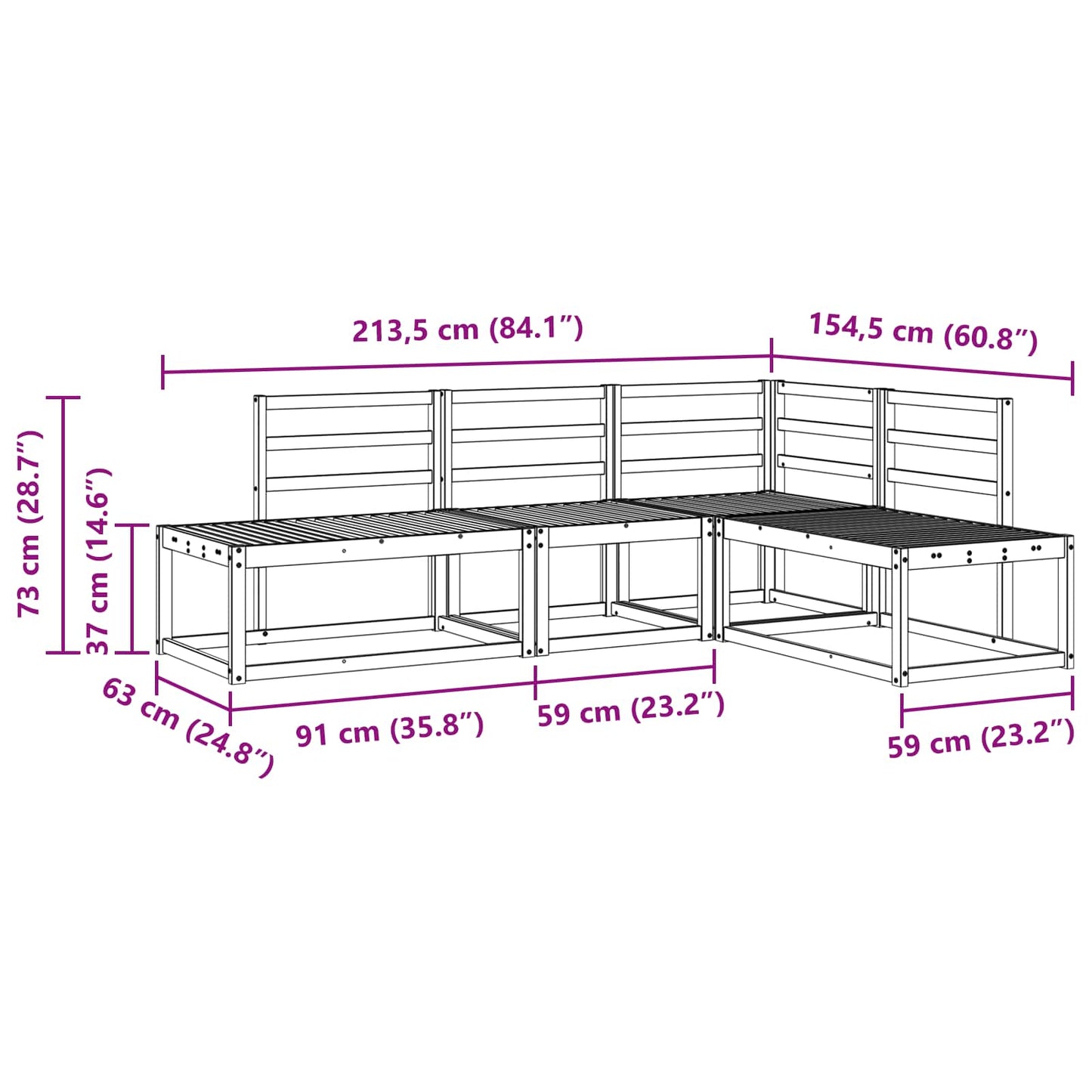 Utendørs sofa-sett