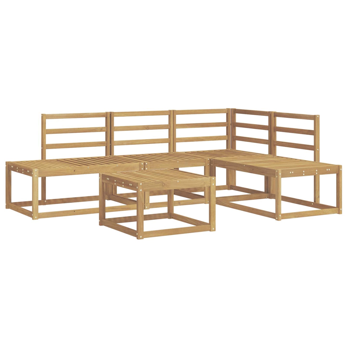 Utendørs sofa-sett 5 Stk Hvit