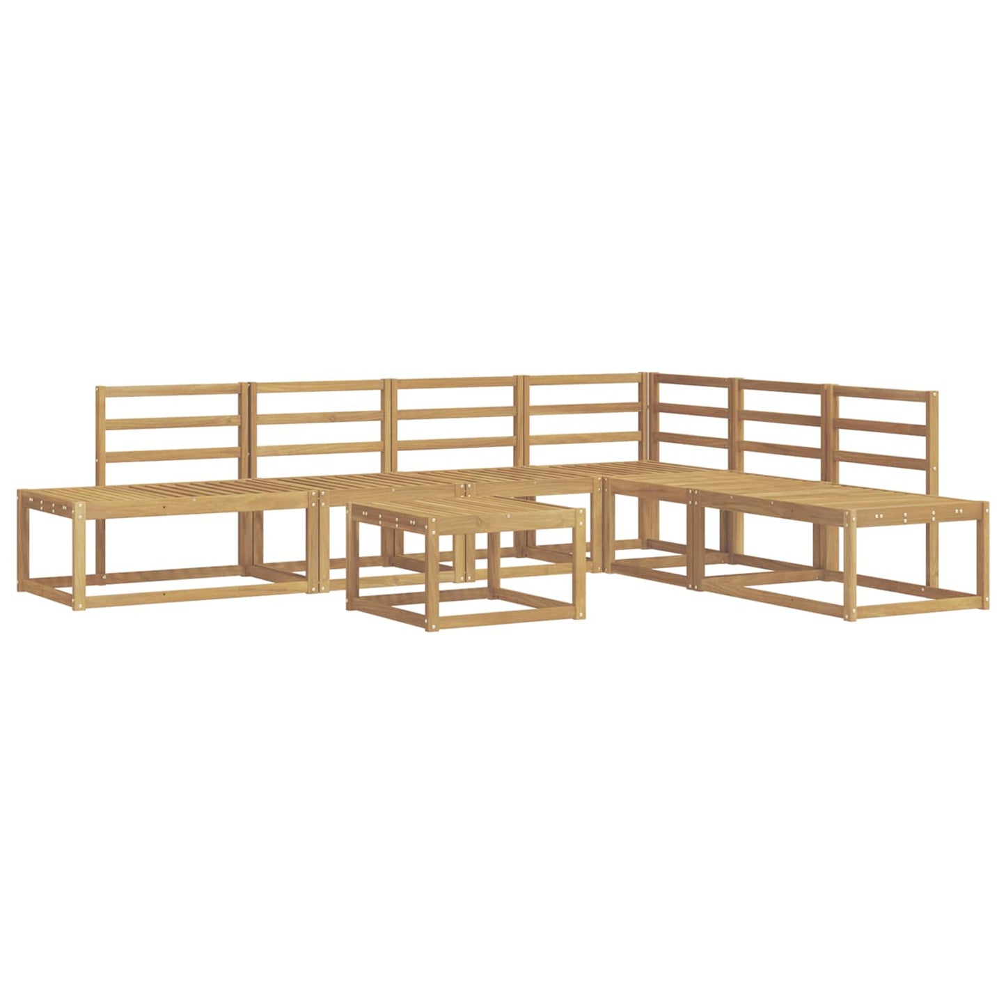 Utendørs sofa-sett 7 Stk Hvit