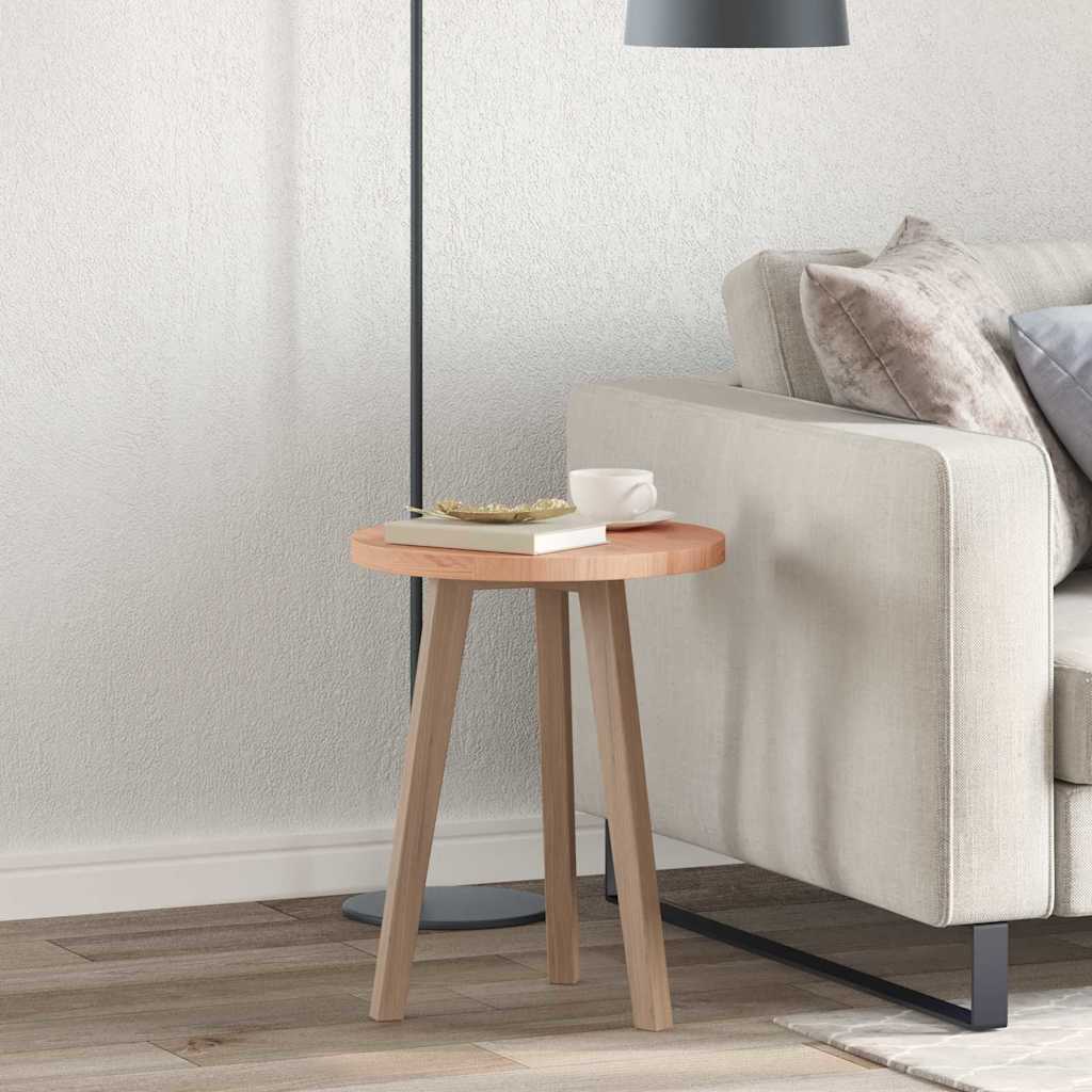 Bordplate Lys Brun Ø 40 x 2,5 cm Massivt Eiketre