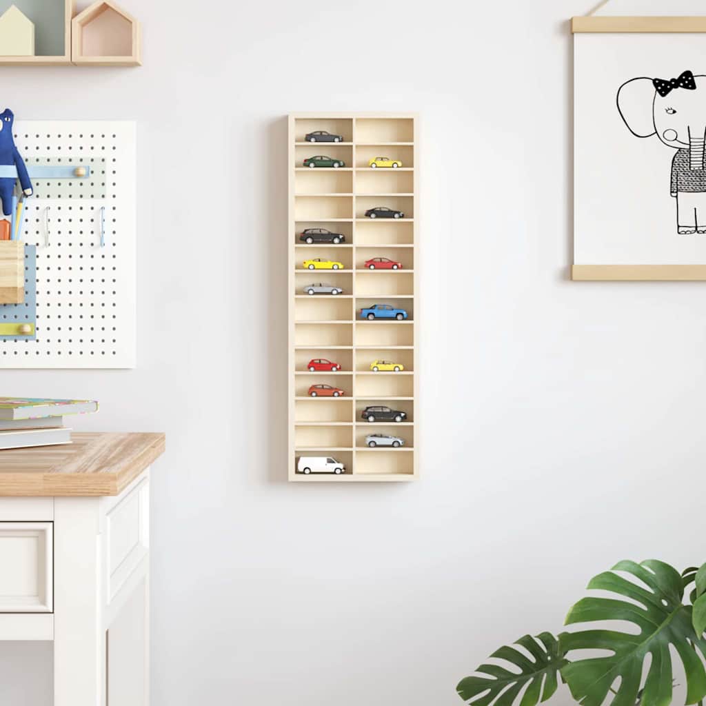 Veggdokumentdisplay Beige 21 x 4,5 x 59 cm Konstruert tre