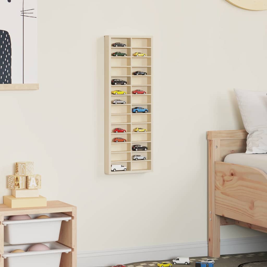 Veggdokumentdisplay Beige 21 x 4,5 x 59 cm Konstruert tre