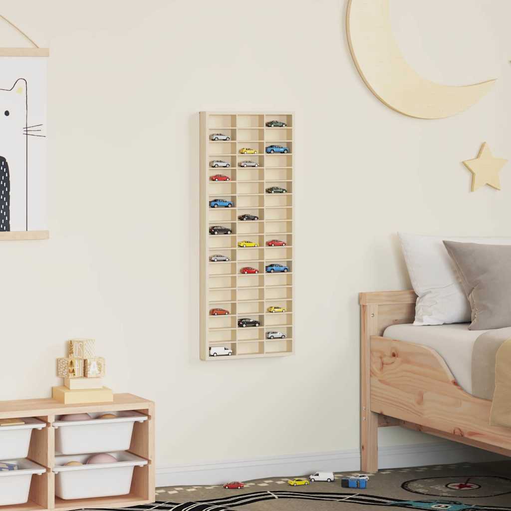 Veggdokumentdisplay Beige 30 x 4,5 x 75 cm Konstruert tre