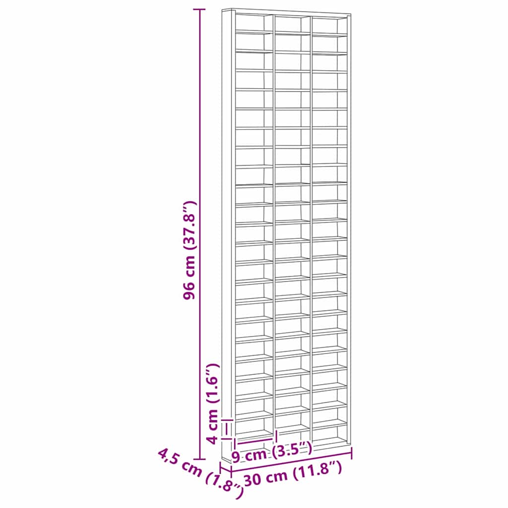 Utstillingsetui Brun 30 x 4.5 x 96 cm Konstruert tre