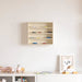 Veggdokumentdisplay Beige 40 x 8,5 x 37 cm Konstruert tre