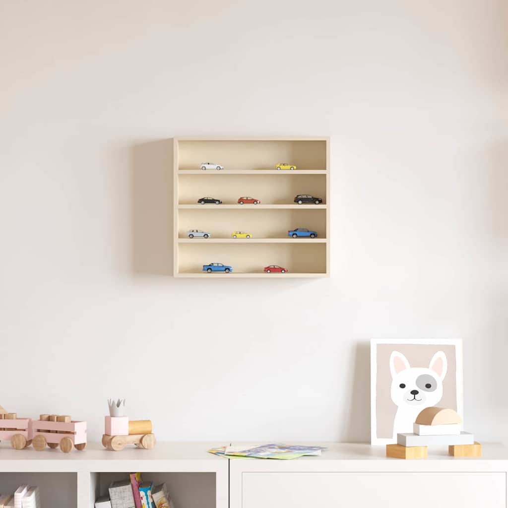 Veggdokumentdisplay Beige 40 x 8,5 x 37 cm Konstruert tre