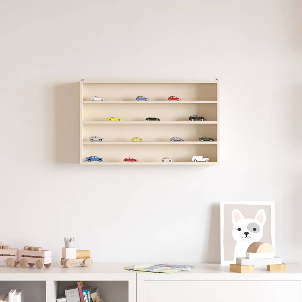 Tresamling utstillingsboks Brun 60 x 8.5 x 37 cm Kryssfinér
