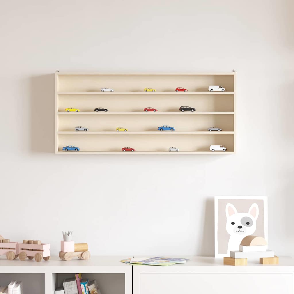 Veggdokumentdisplay Beige 80 x 8,5 x 36 cm Konstruert tre