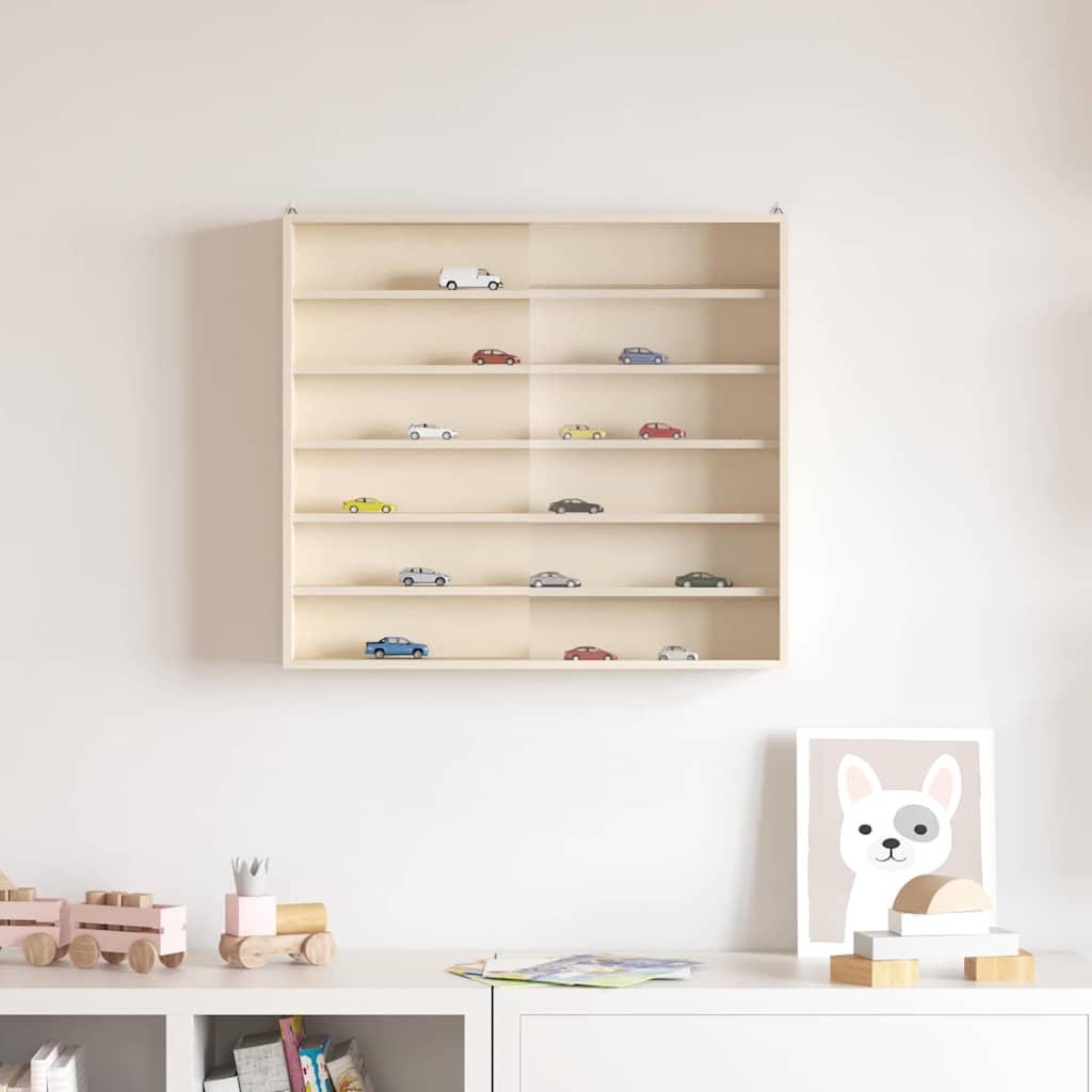 Veggdokumentdisplay med hylle Beige 60 x 8,5 x 54 cm Kryssfinér
