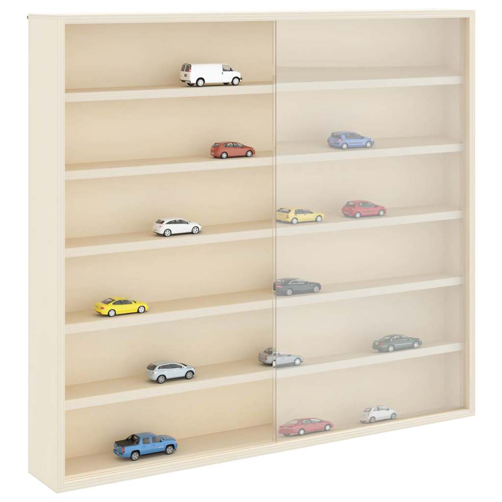 Veggdokumentdisplay med hylle Beige 60 x 8,5 x 54 cm Kryssfinér