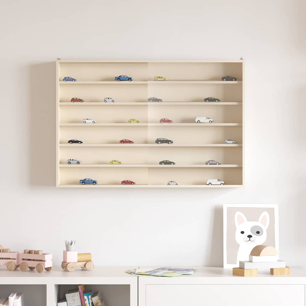 Veggdokumentdisplay med hylle Beige 80 x 8,5 x 54 cm Kryssfinér