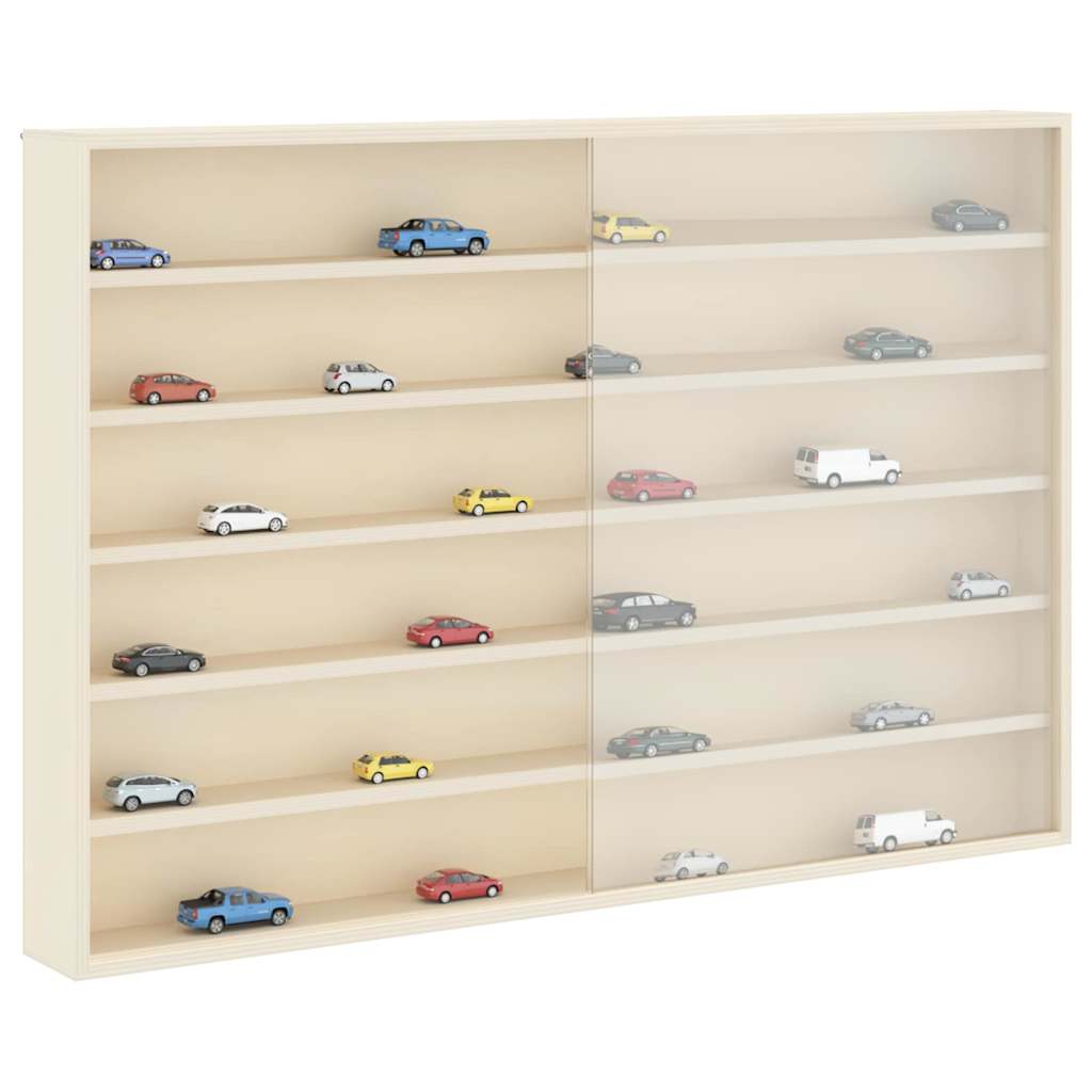 Veggdokumentdisplay med hylle Beige 80 x 8,5 x 54 cm Kryssfinér
