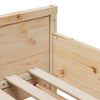 Utvidbar Sengramme for Barn Annet Brun 80 x 130 / 165 / 200 cm