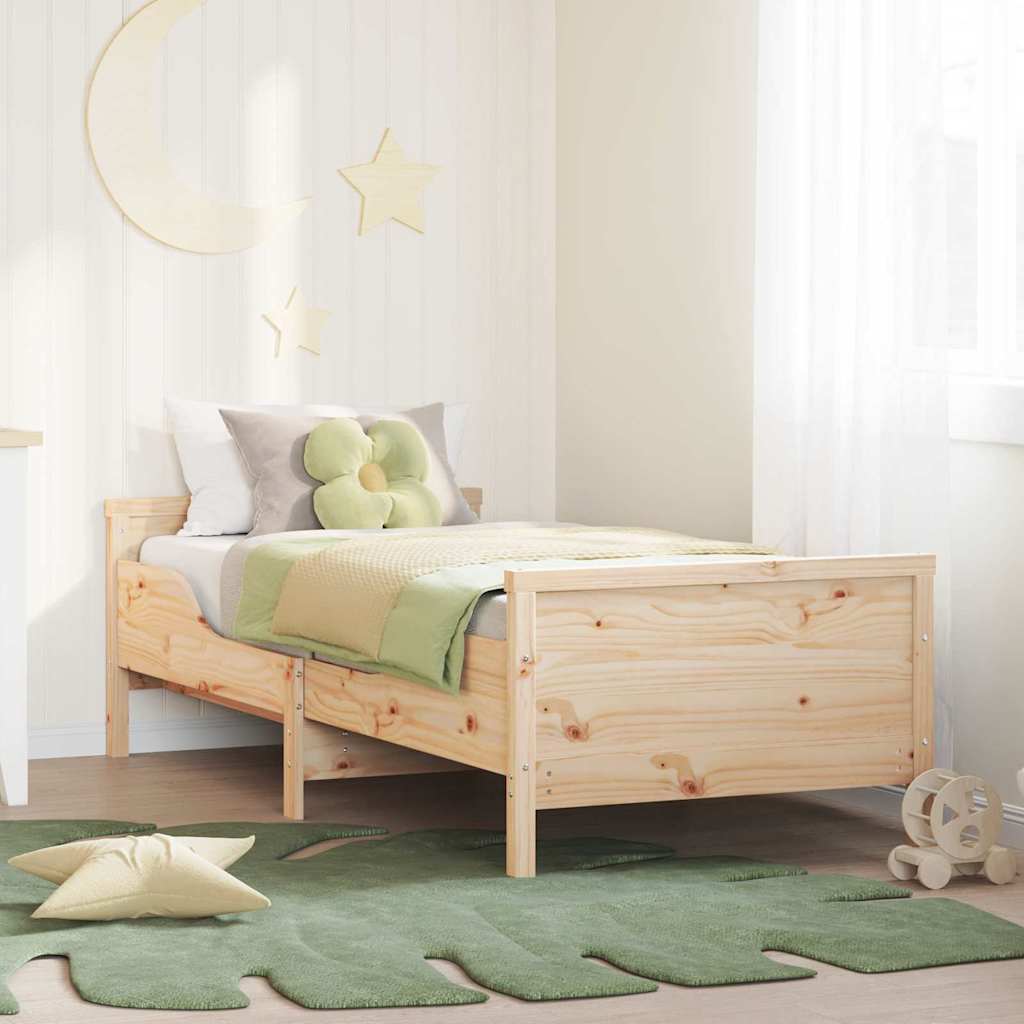 Utvidbar Sengramme for Barn Annet Brun 80 x 130 / 165 / 200 cm