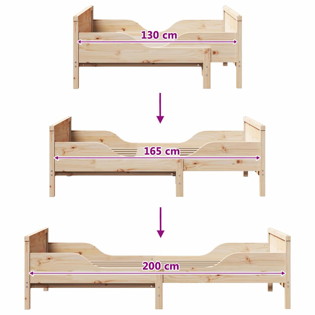 Sengestamme med hodegjerde Brun 80 x 200 cm Konstruert tre