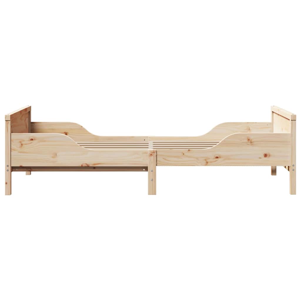 Sengestamme med hodegjerde Brun 80 x 200 cm Konstruert tre