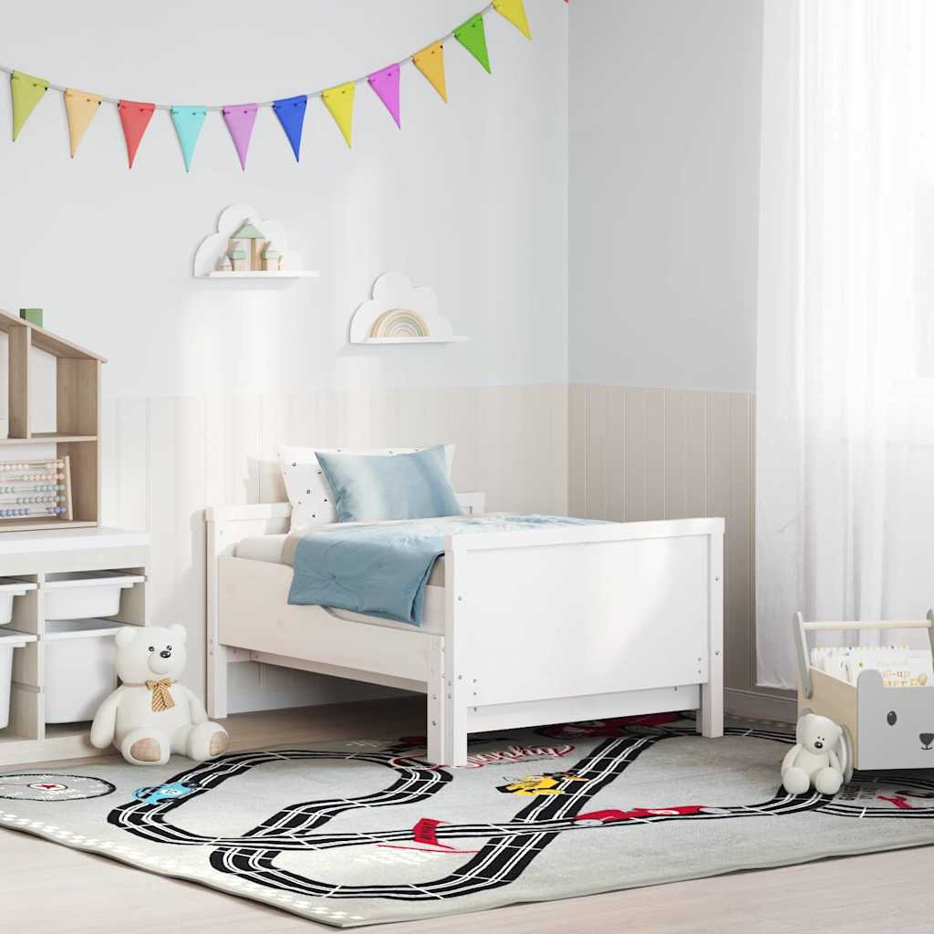 Sengestamme med hodegjerde Hvit 80 x 200 cm Konstruert tre
